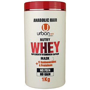 Máscara Nutry Whey Suplemento Vitamínico Capilar No Pain No Gain 1 Kg - Urban Eco