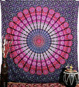 2 pçs Manta Colcha Casal Queen, Capa de Sofa,Tecido Importado da India Painel Decorativo