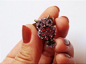 Anel Coruja Rosa Anel Coruja Rosa