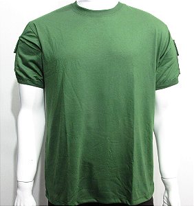 Camiseta t shirt  verde militar bolsos tático