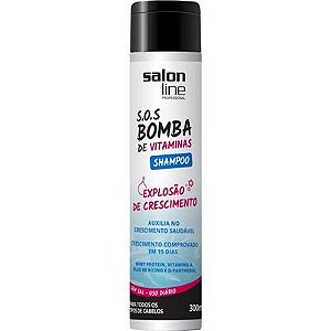 Shampoo SOS Bomba Explosão de Crescimento Sem Sal 300ml - Salon Line