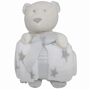 Urso De Pelúcia Com Manta Para Bebê