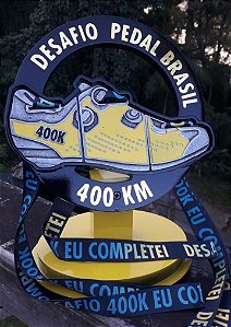 Desafio 400km - Porta Mandala e 3 medalhas (sapatilha)
