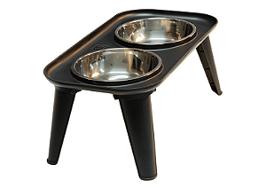 Comedouro Elevado Duplo 650ml Premium Inox Pet Cão Grande