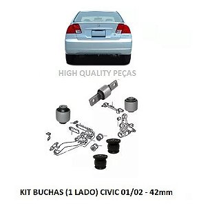 KIT BUCHA SUSPENSÃO TRASEIRA (P/ 1LADO) HONDA CIVIC 01/02 - 42mm 11320