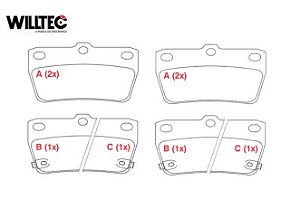 JOGO PASTILHA FREIO TRAS CHERY TIGGO 2.0 16V 10/... RAV4 04/05 - 4404