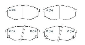JOGO PASTILHA FREIO DIANT TUCSON 10/16 IX35 2.0 11/16 SPORTAGE 11/16 SOUL 16/.. 5226
