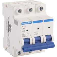 Disjuntor DIN Tripolar TR3KA 3 x 63A Tramontina