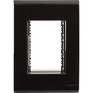 Placa Linha Liz Tramontina 4x2 3 Postos Grafite