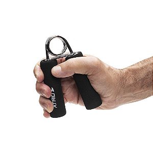 Hand Grip Preto Com Espuma Atrio Para Fisioterapia e Fortalecimento Nas Mãos Punho e Ante Braço