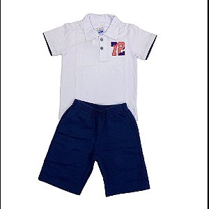 Conjunto infantil masculino polo tamanho 4, 6, 8 Menino