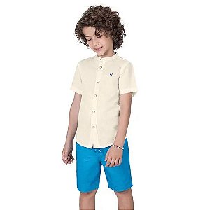 Conjunto masculino camisa gola padre Menino