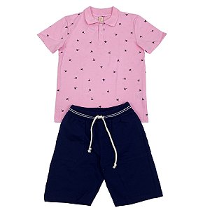 Conjunto masculino polo 4, 6, 8, 10, 12, 14