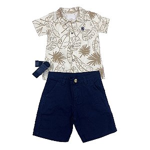 Conjunto Camisa Masculino Tamanho 1, 2, 3 Menino
