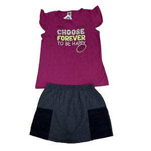 Conjunto juvenil Feminino Tamanho 10, 12, 14   CHOOSE Menina