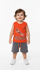 Conjunto Infantil Masculino Regata Tamanho 1, 2, 3 Menino