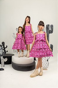 vestido xadrez coração
