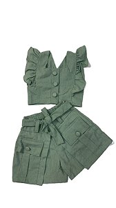 Conjunto Infantil Linho 2 4 6 Menina