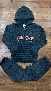 Conjunto Moletom Inverno Masculino WKids Ziper 10, 12, 14 Menino