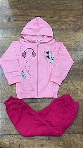 Conjunto Moletom Inverno Feminino WKids Ziper Tamanho 8 Menina