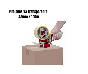 10 Fitas Adesiva 100 Metros Para Fechar Caixa (transparente)