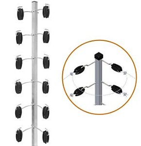 Haste P/cerca Tubo Quadrado P/canto 25x25 1mt 12 Isol+12g