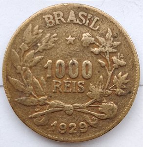 1000 Réis 1929 Variante ponto entre o I e L