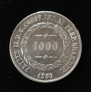 1000 Réis 1850 Prata