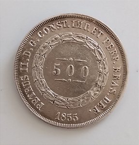 500 Réis 1855 Prata