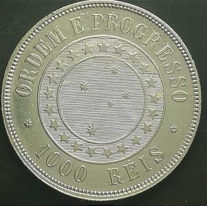 1000 réis 1889 Prata república