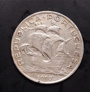 10 Escudos Portugal 1937 Prata