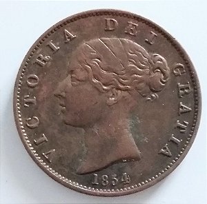 1 Farthing 1854 data escassa