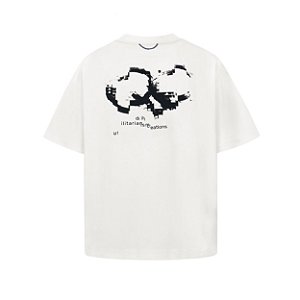 Camiseta Quadro Creations Desfragmentado Boxy - Off-White