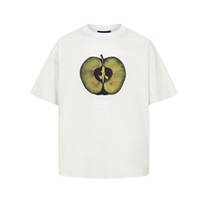 Camiseta Quadro Creations Maçã Boxy - Off-White