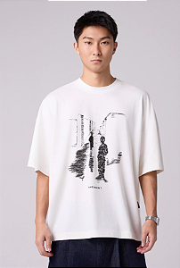 Camiseta The Saint Wide Boxy Shadow - Off-White
