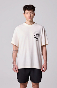 Camiseta The Saint Boxy Moon Man - Off-White