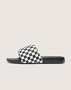 Slide Vans Checkerboard True White