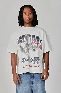Camiseta The Saint Wide Boxy Big Overhead Kick Tsubasa - Off-White