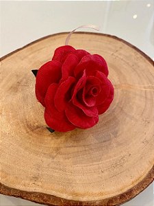 Porta Guardanapo - Flor - Cor Vermelha - Mimos Têxtil