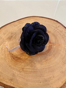 Porta Guardanapo - Flor - Cor Azul Marinho - Mimos Têxtil