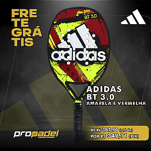 RAQUETE DE BEACH TENNIS ADIDAS BT 3.0 AMARELA E VERMELHA