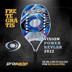 RAQUETE DE BEACH TENNIS VISION POWER KEVLAR 2022 ALLAN OLIVEIRA