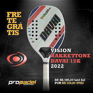 RAQUETE DE BEACH TENNIS VISION RAKKETTONE DAVAI 15K 2022 "BY VISION"