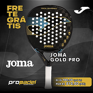 RAQUETE DE PADEL JOMA GOLD PRO PRETO TURQUESA