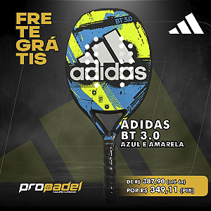 RAQUETE BEACH TENNIS ADIDAS BT 3.0 AZUL E AMARELA
