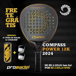 RAQUETE DE PADEL COMPASS POWER 12K 2024