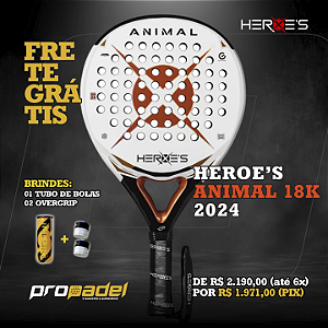 RAQUETE DE PADEL HEROE'S ANIMAL 18K 2024