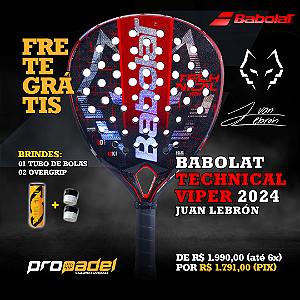 RAQUETE DE PADEL BABOLAT TECHNICAL VIPER JUAN LEBRÓN 2024