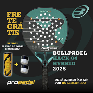 RAQUETE DE PADEL BULLPADEL HACK 04 HYBRID 2025
