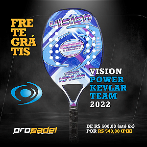 RAQUETE DE BEACH TENNIS VISION POWER KEVLAR TEAM 2022 ALLAN OLIVEIRA